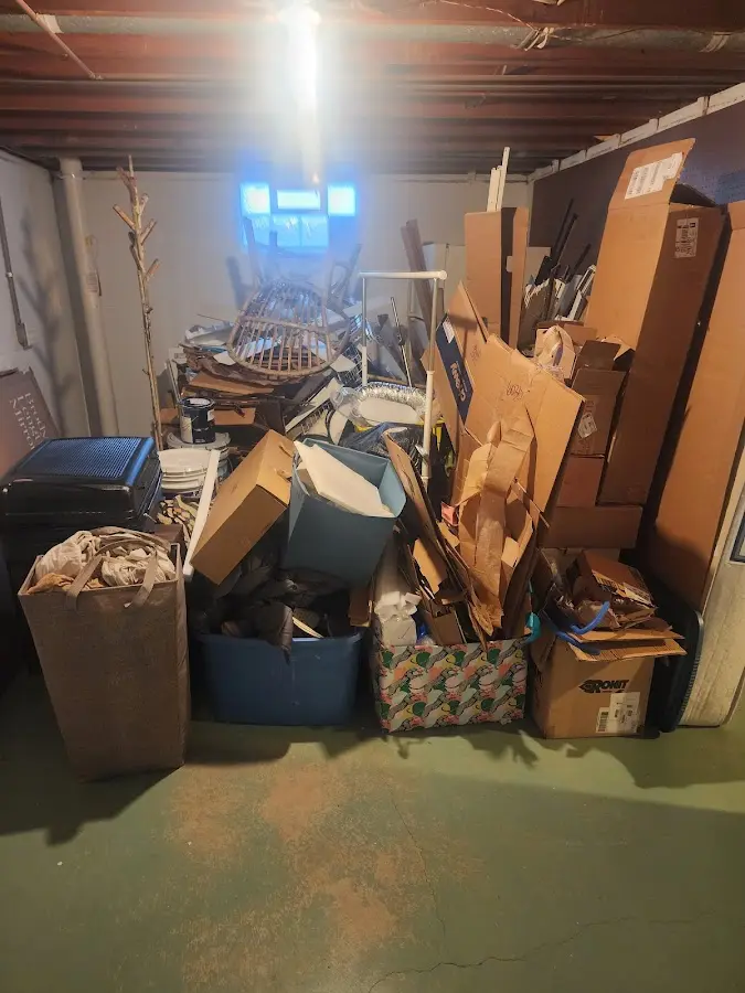 Roll-off dumpster container at job site for Concrete Dumpster Rental in Maywood